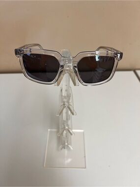 Men’s Clear Frame Sunglasses with Dark Lenses